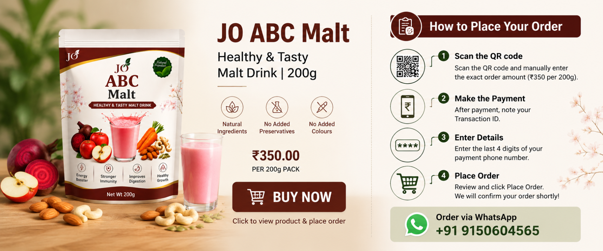 How to order JO ABC malt